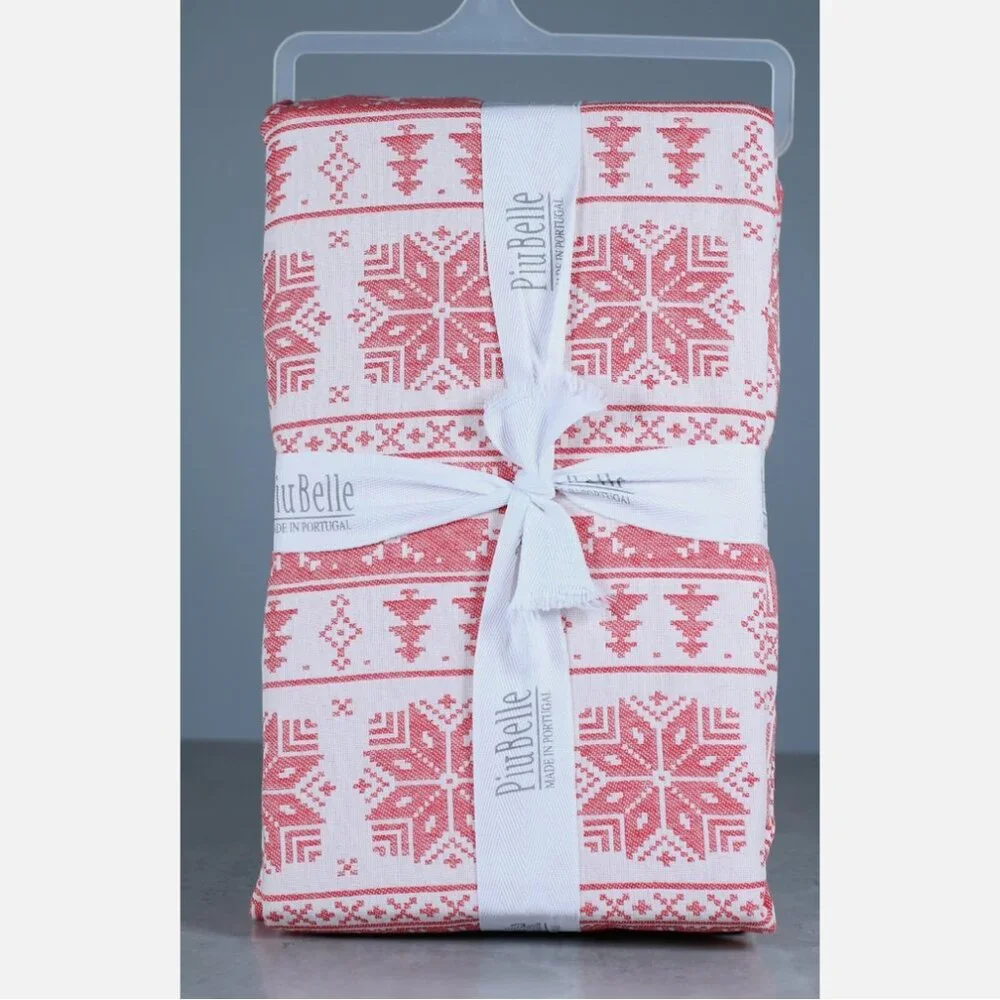 PiuBelle Fair Isle Cotton Fabric Shower Curtain 72